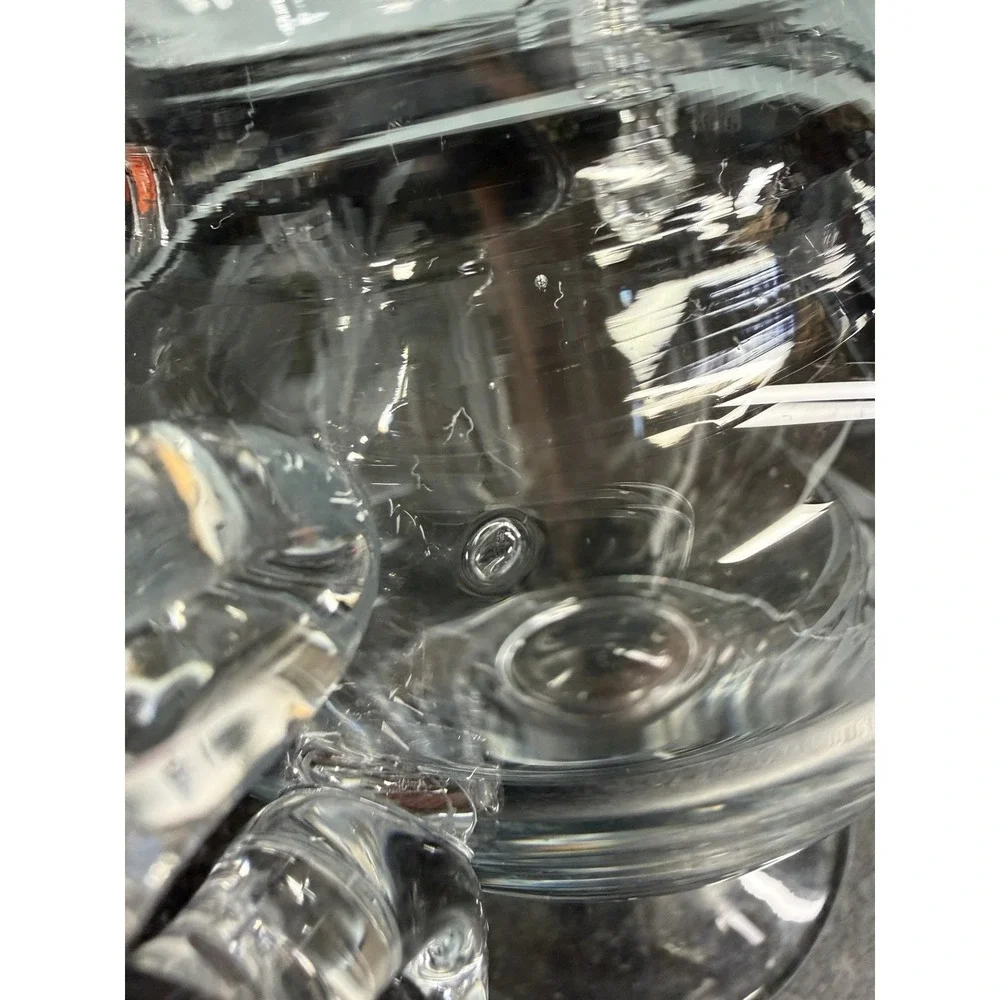 Vintage Bohemian Czech Hand Blown Etched Crystal Vase Urn 4 Handles 6.5